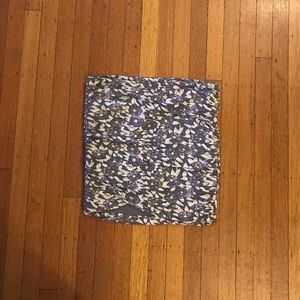 Floral patterned cotton/spandex skirt